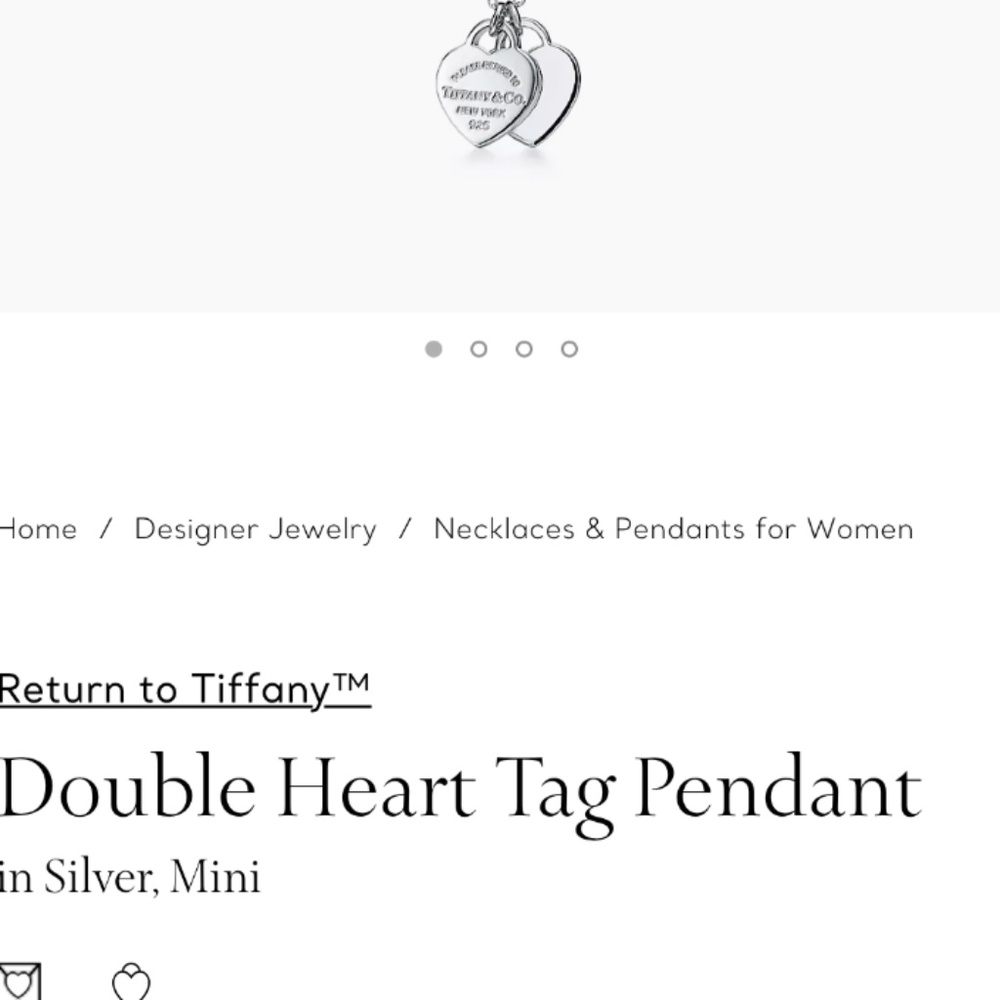Tiffany & Co. Double Heart Pendant Necklace